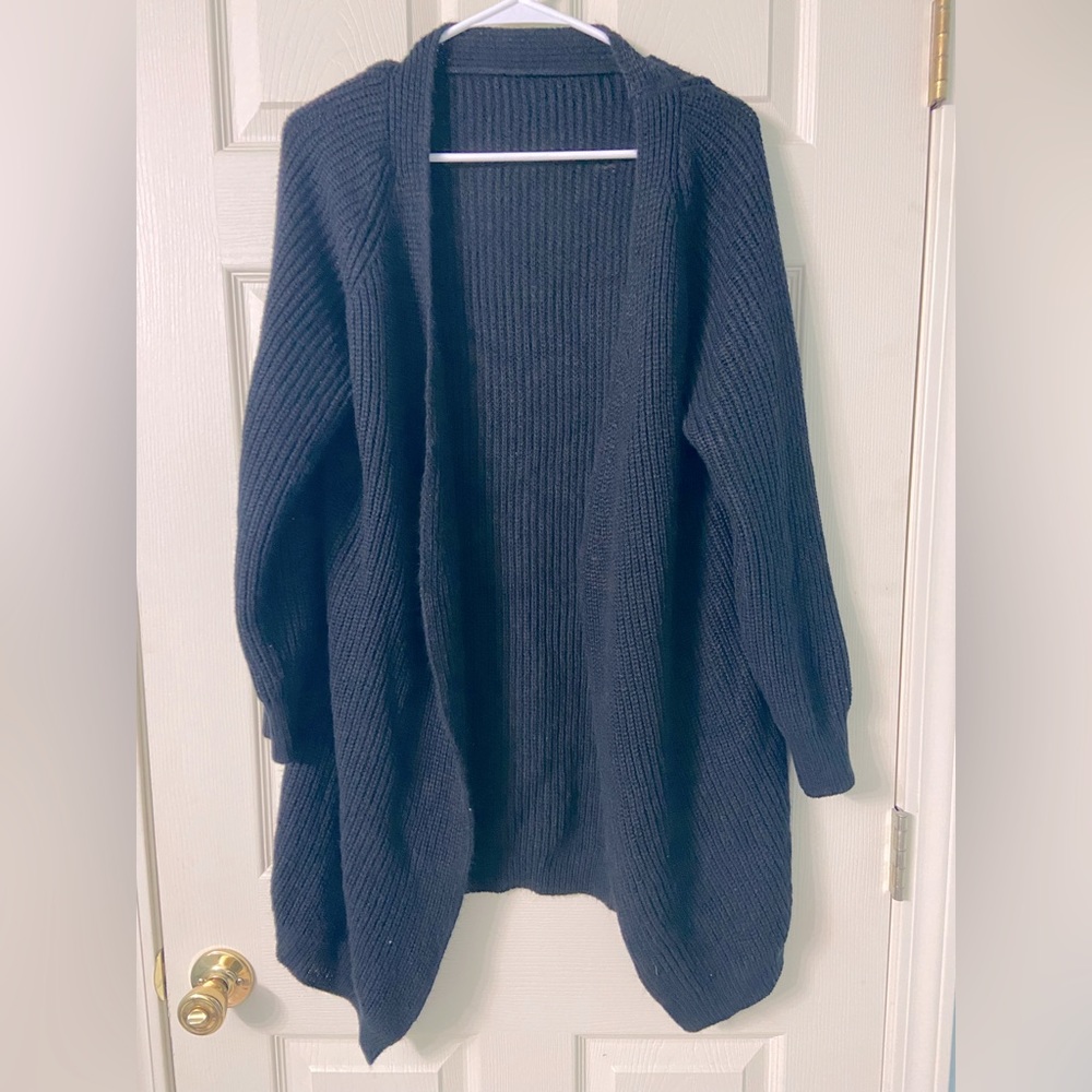 Black oversized cardigan